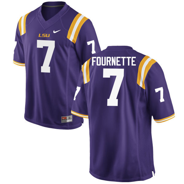 Men LSU Tigers #7 Leonard Fournette College Football Jerseys Game-Purple